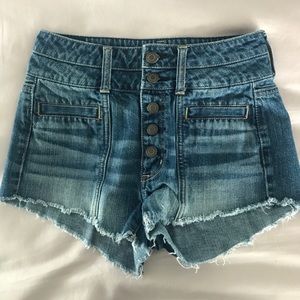 Retro Hi-Rise Denim Shorts